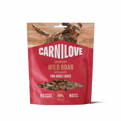 Carnilove crunchy snack traskus skanestai sunims su serniena ir ersketuogemis