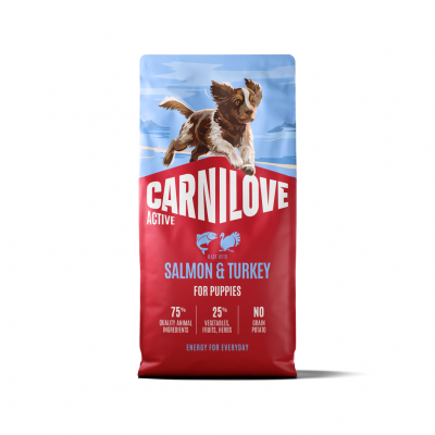 carnilove active salmon turkey puppies