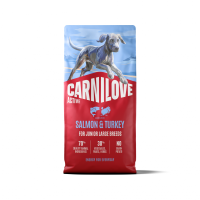 carnilove active salmon turkey junior large breed
