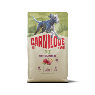 carnilove true fresh duck junior large breeds