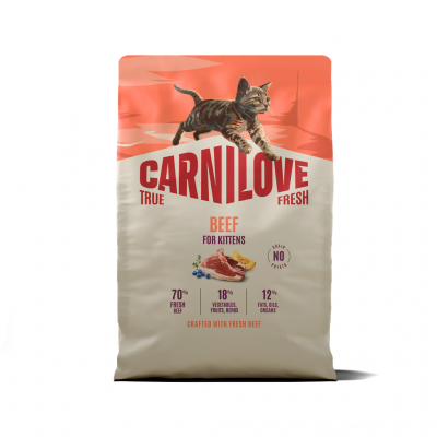 Carnilove Cat True Fresh Beef Kitten sausas maistas kačiukams su jautiena