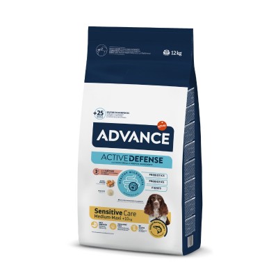Advance Sensitive Medium & Maxi sausas maistas su lašiša jautriems šunims