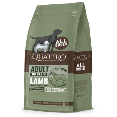 Quattro Adult No Grain Lamb | Begrūdis maistas šunims | Zooexpress.lt